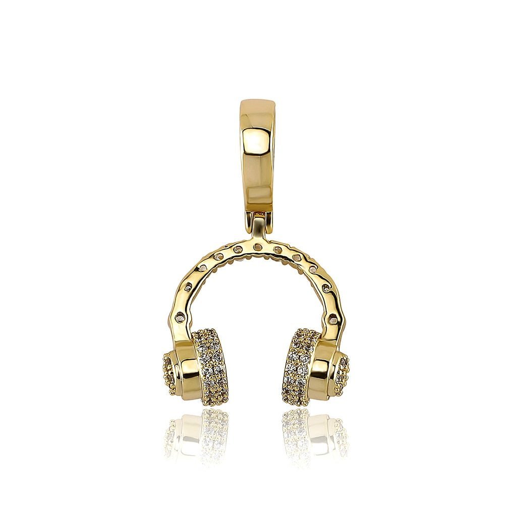 Headphones Pendant 14K - ICECI