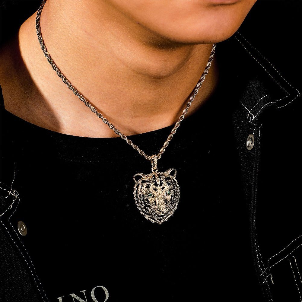 Hollow Lion Head Pendant 14K - ICECI