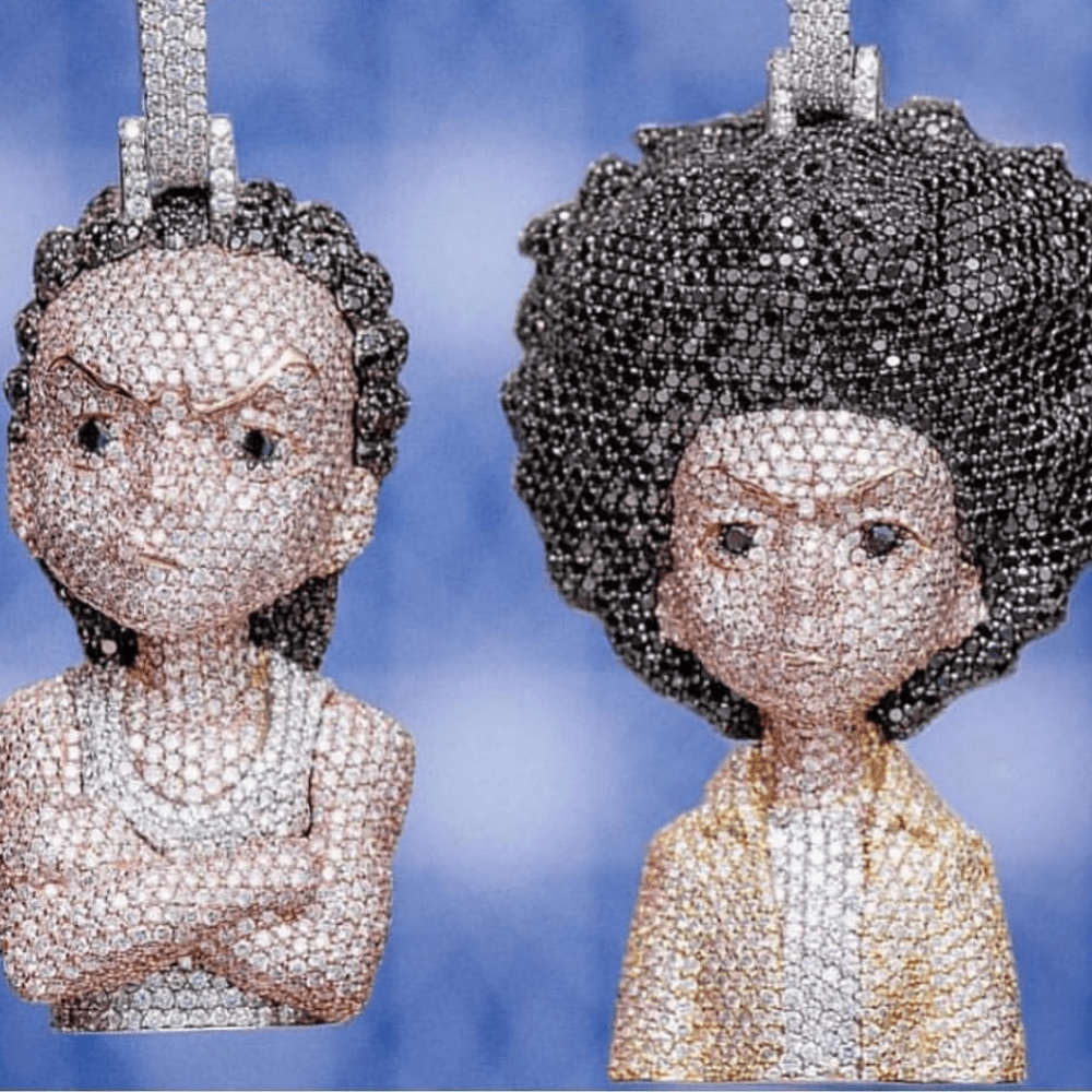 Hood Boys Cartoon Pendant 14K - ICECI