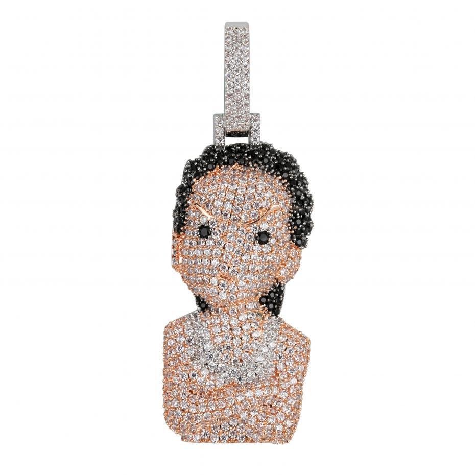 Hood Boys Cartoon Pendant 14K - ICECI