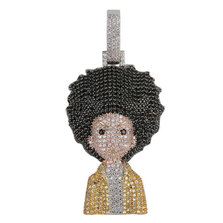 Hood Boys Cartoon Pendant 14K - ICECI