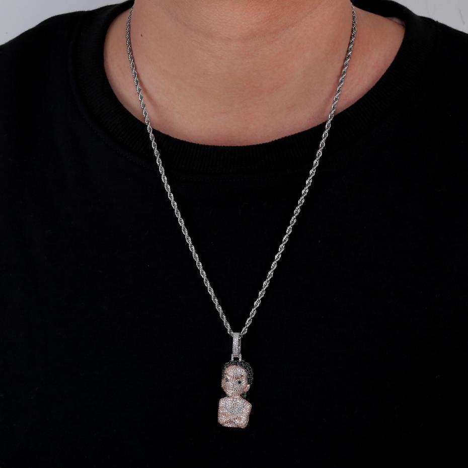 Hood Boys Cartoon Pendant 14K - ICECI