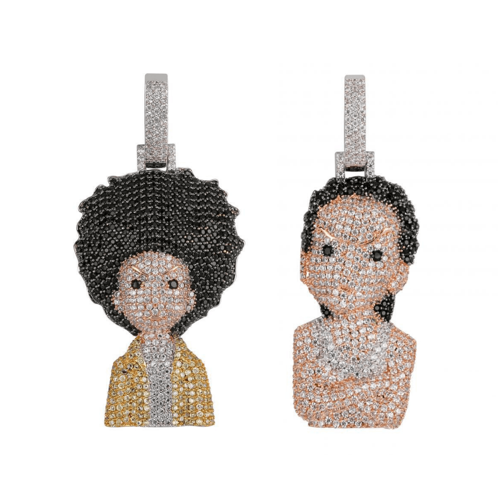 Hood Boys Cartoon Pendant 14K - ICECI