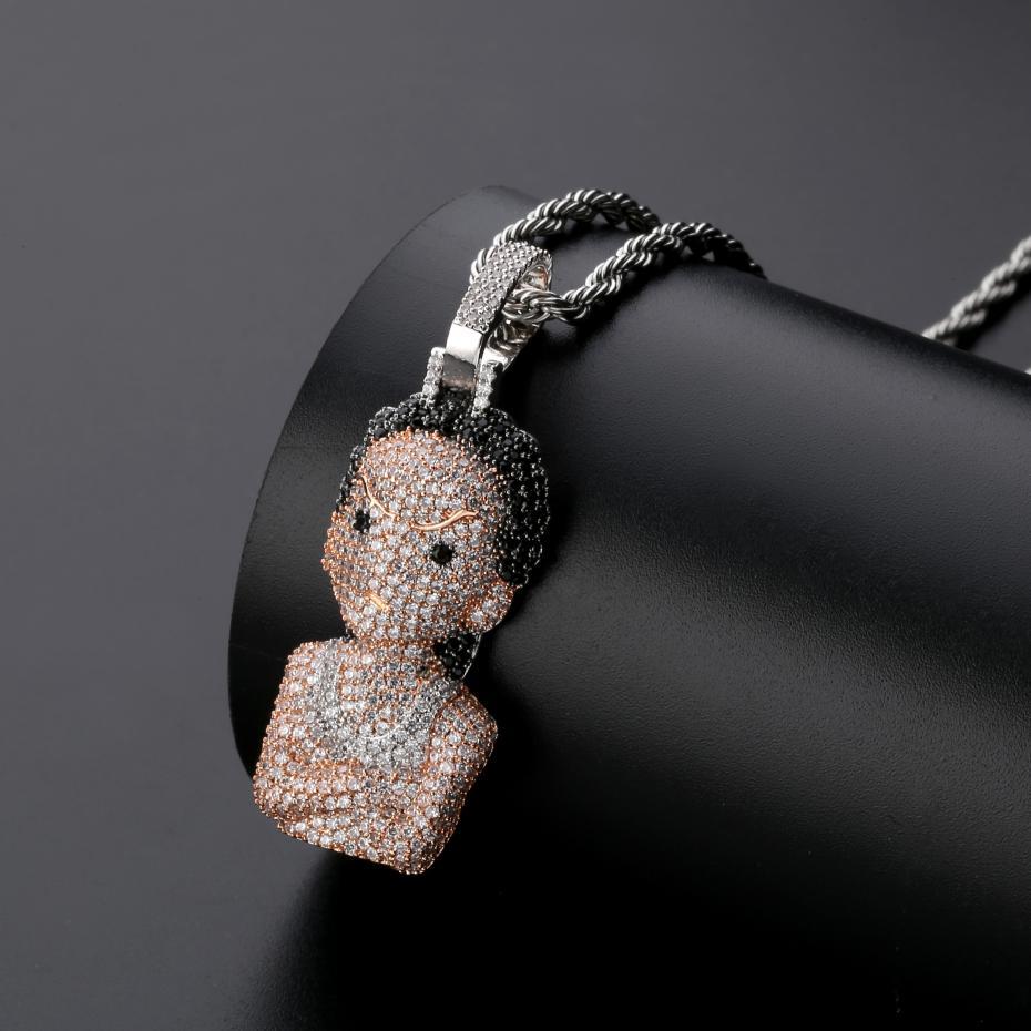 Hood Boys Cartoon Pendant 14K - ICECI