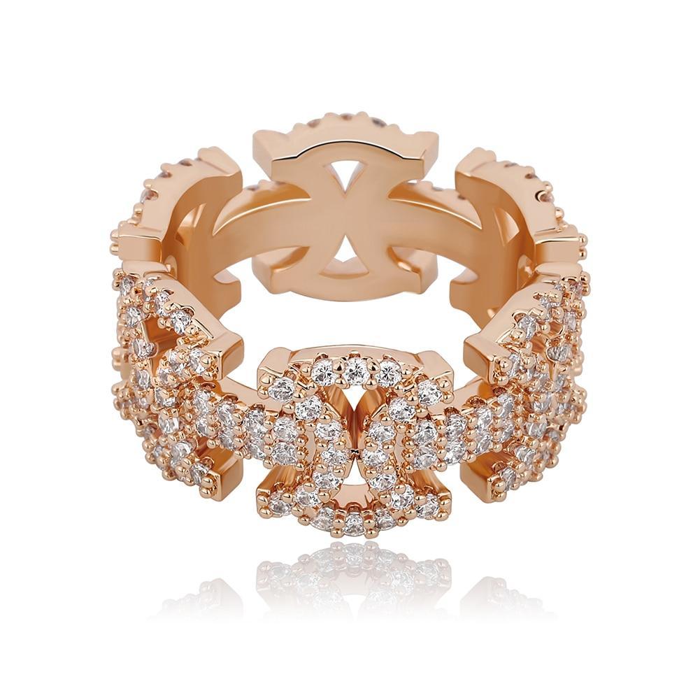 Iced 6 Butterfly Ring 14K - ICECI