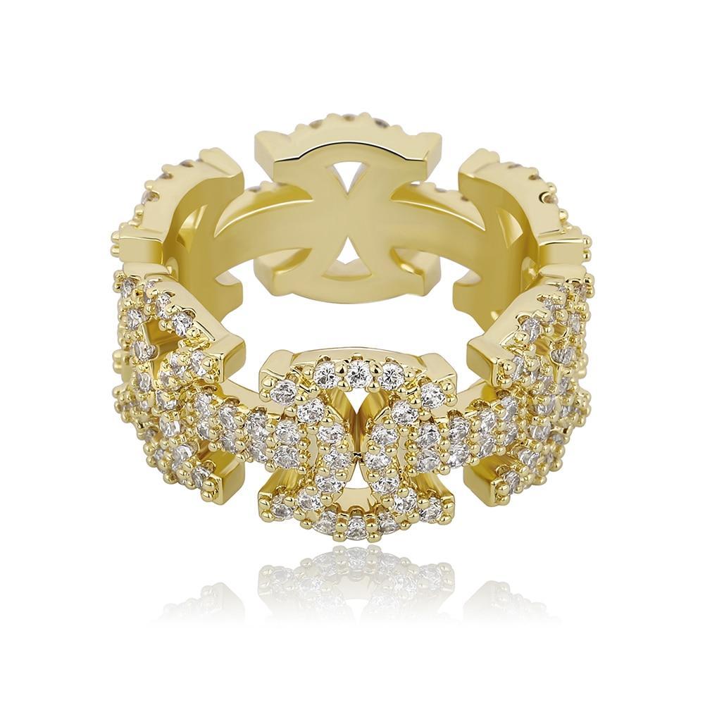 Iced 6 Butterfly Ring 14K - ICECI