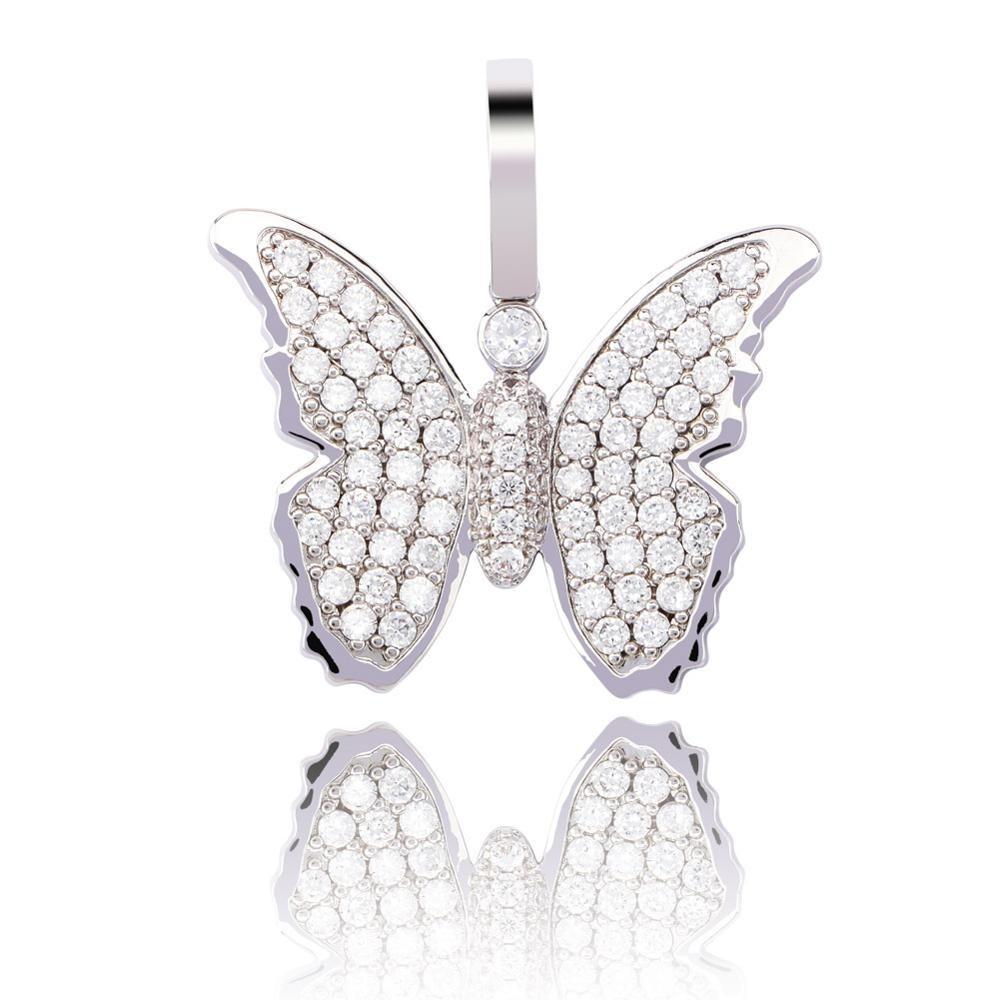 Iced Butterfly Pendant 18K - ICECI