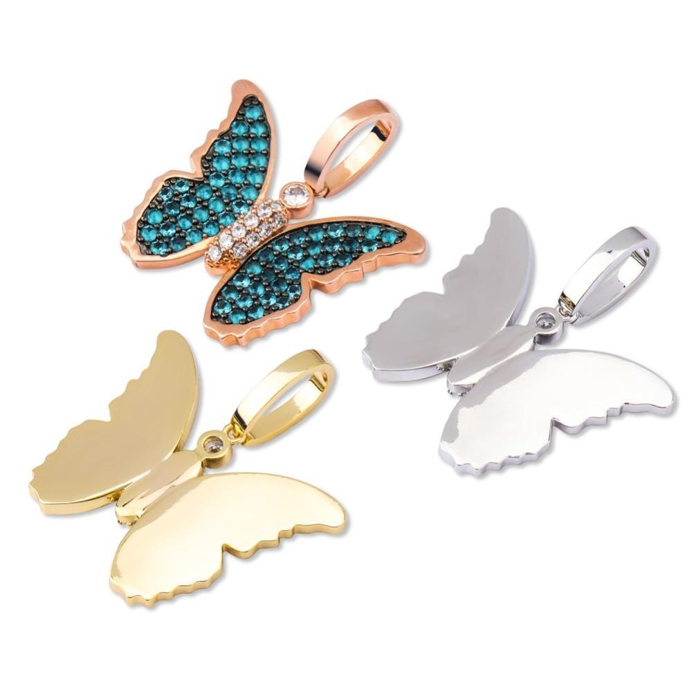 Iced Butterfly Pendant 18K - ICECI