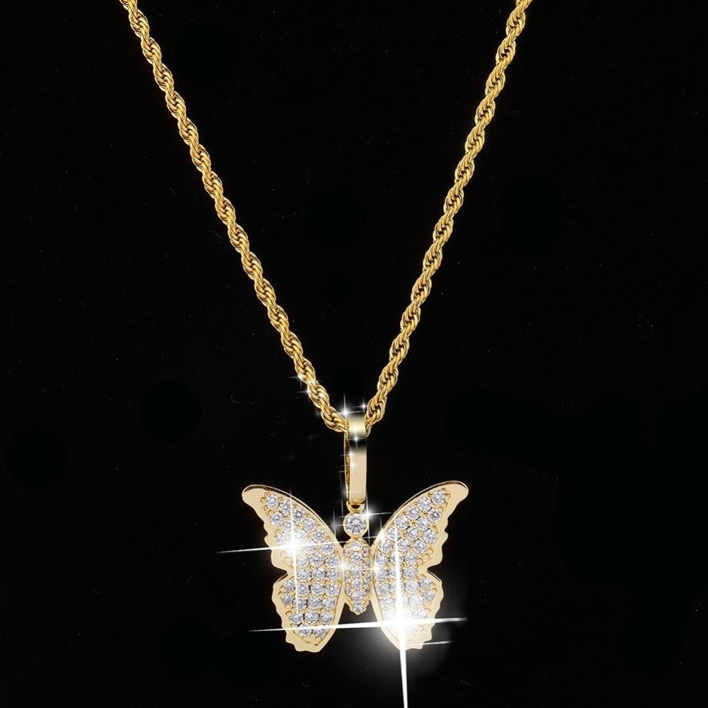 Iced Butterfly Pendant 18K - ICECI