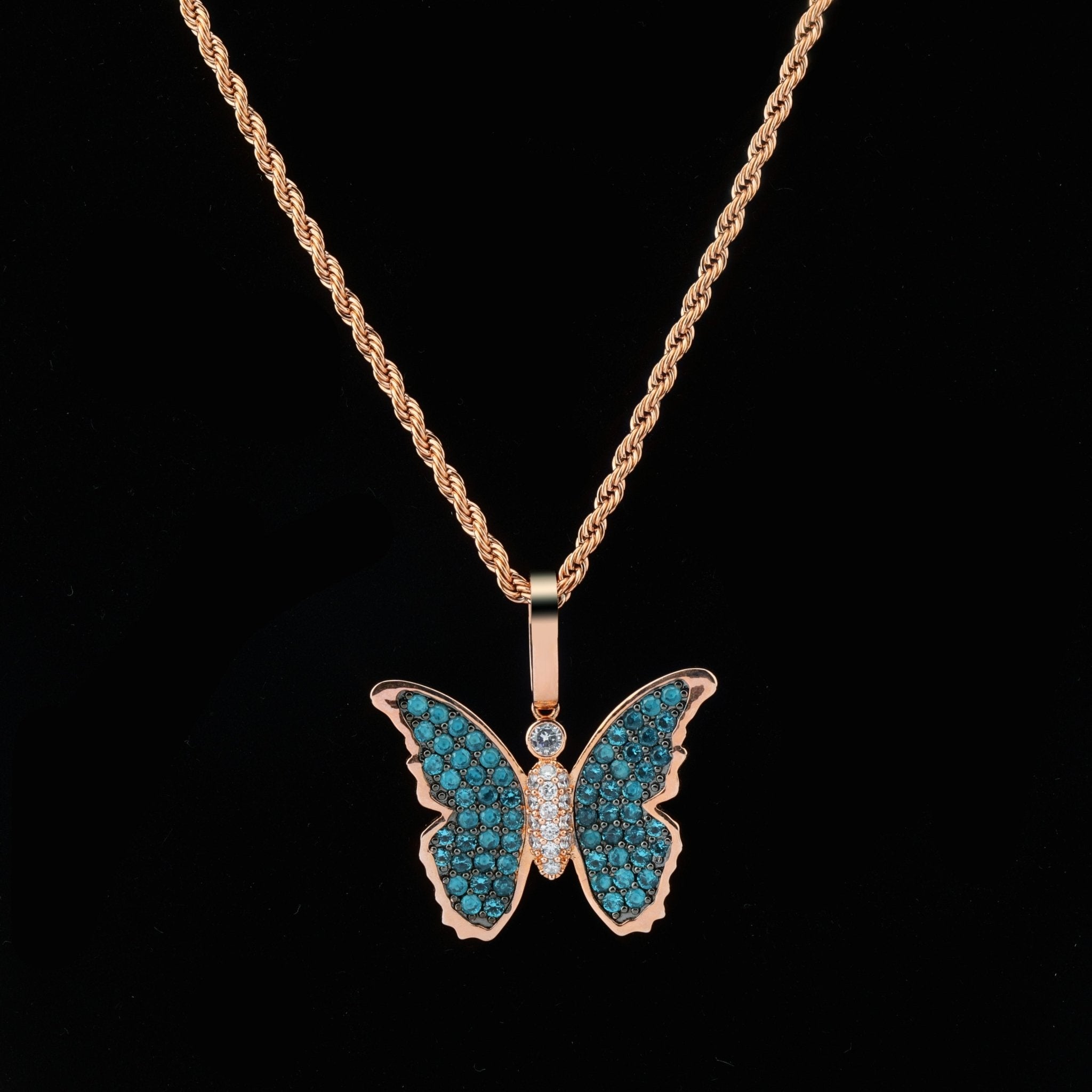Iced Butterfly Pendant 18K - ICECI