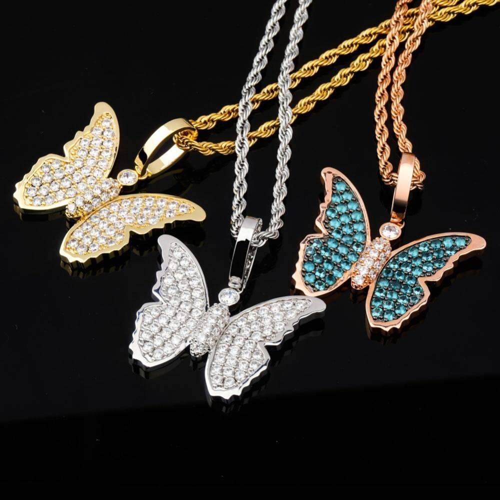 Iced Butterfly Pendant 18K - ICECI