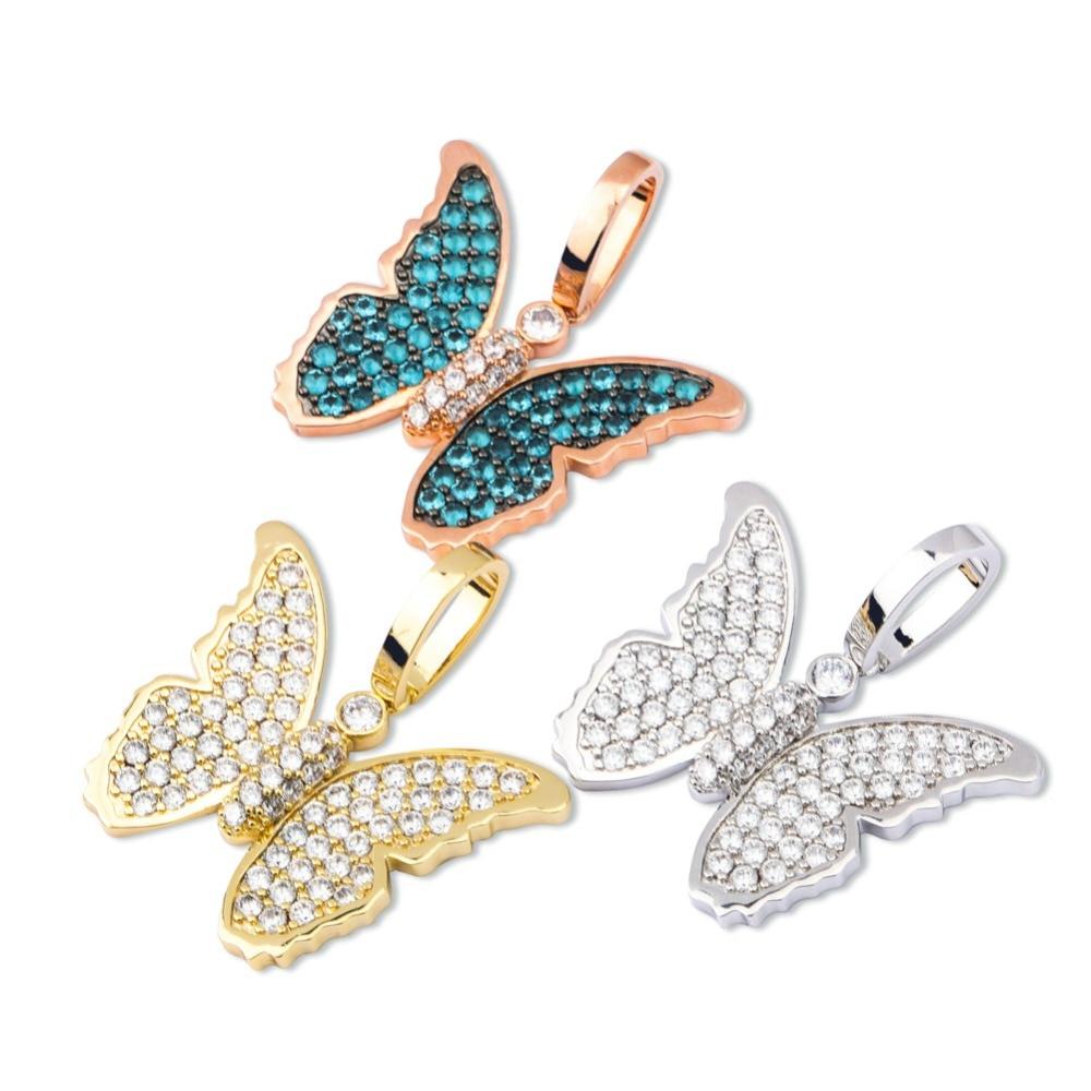 Iced Butterfly Pendant 18K - ICECI