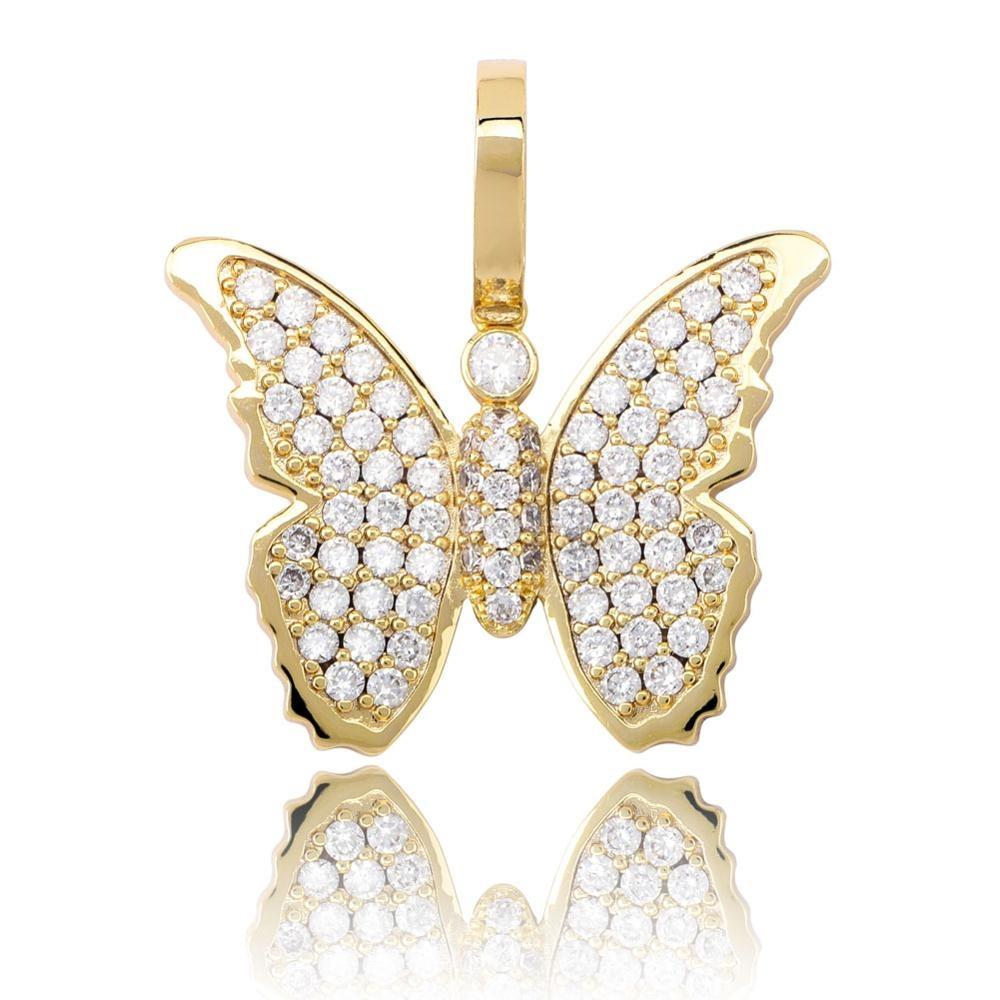 Iced Butterfly Pendant 18K - ICECI