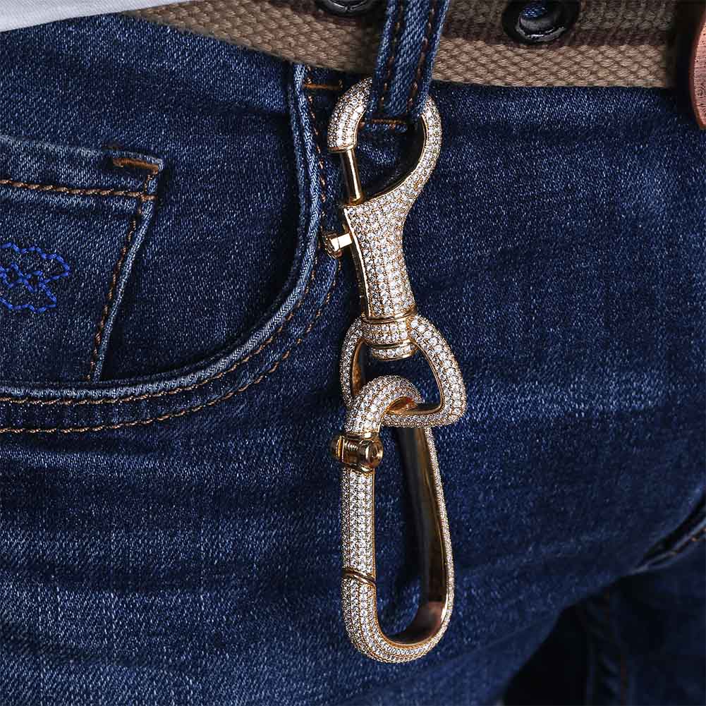 Iced Carabiner Keychain 14K - ICECI