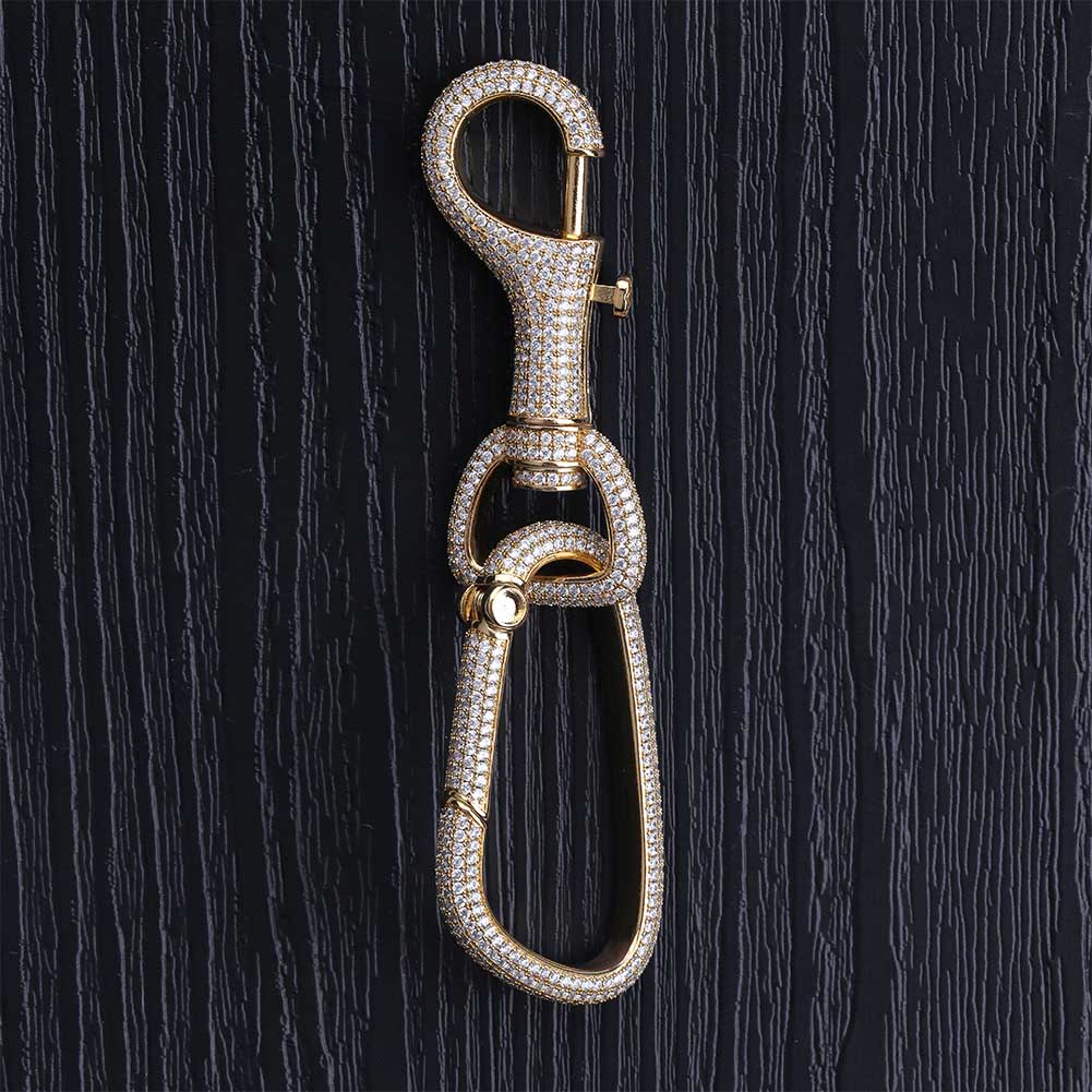 Iced Carabiner Keychain 14K - ICECI