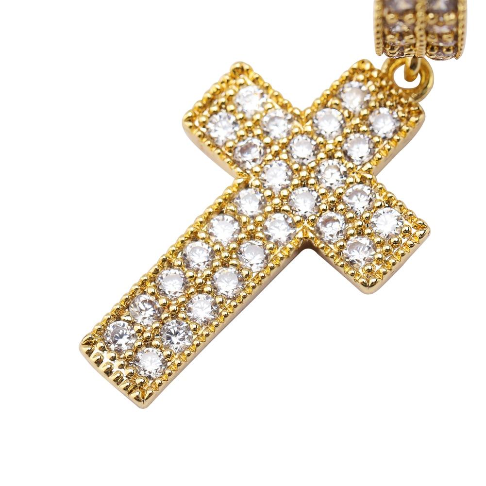Iced Cross Drop Earrings 18K - ICECI