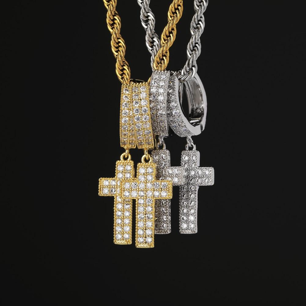 Iced Cross Drop Earrings 18K - ICECI