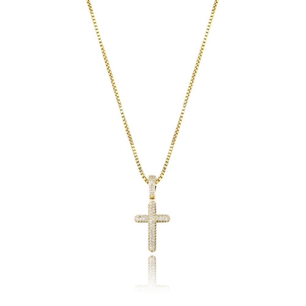 Iced Cross Pendant 14K x Sterling Silver - ICECI