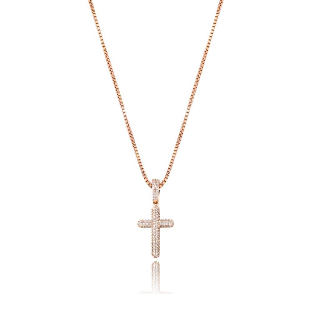 Iced Cross Pendant 14K x Sterling Silver - ICECI