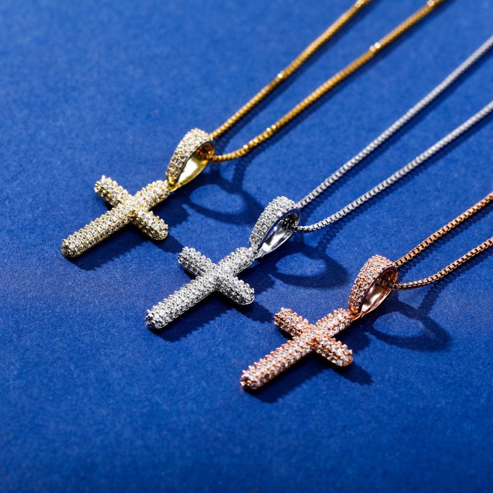 Iced Cross Pendant 14K x Sterling Silver - ICECI