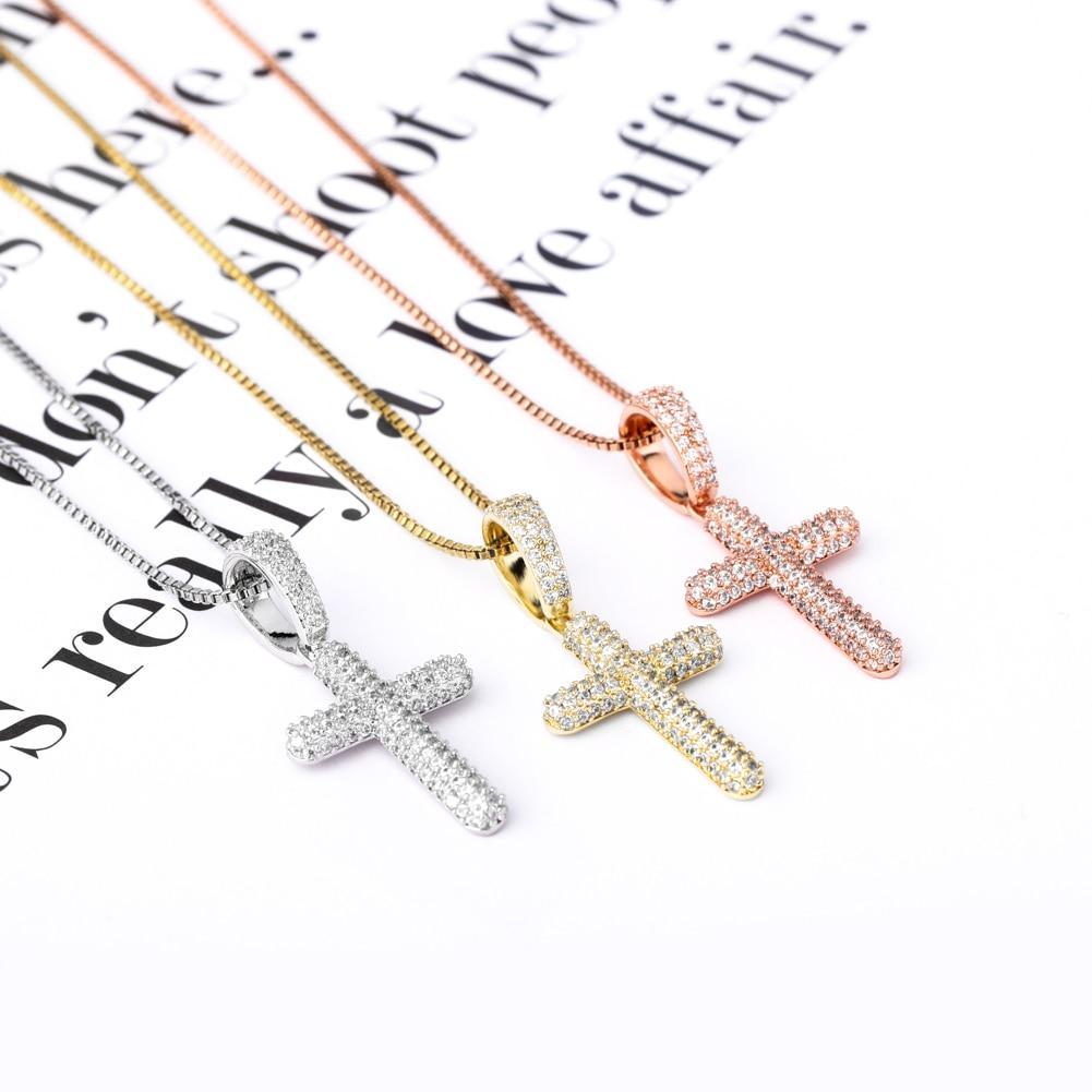 Iced Cross Pendant 14K x Sterling Silver - ICECI