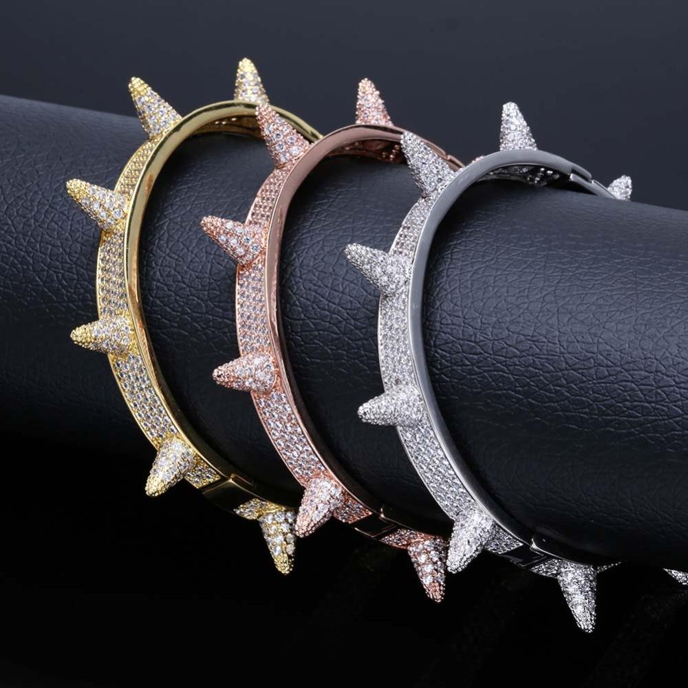 Iced Spike Rivets Cuff 18K - ICECI