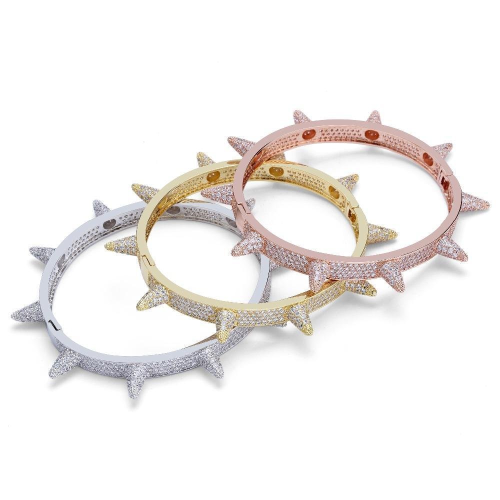 Iced Spike Rivets Cuff 18K - ICECI