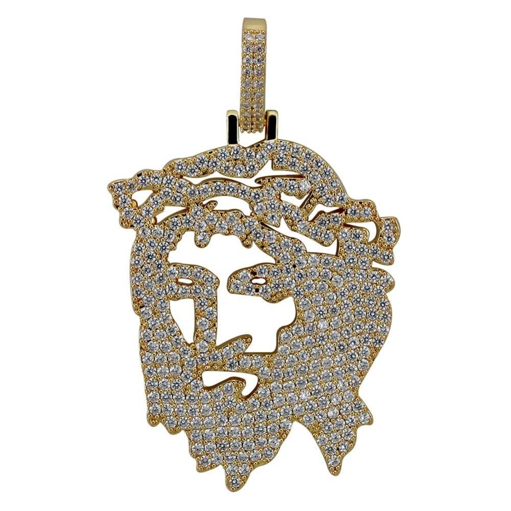 Jesus Christ Face Pendant 18K - ICECI