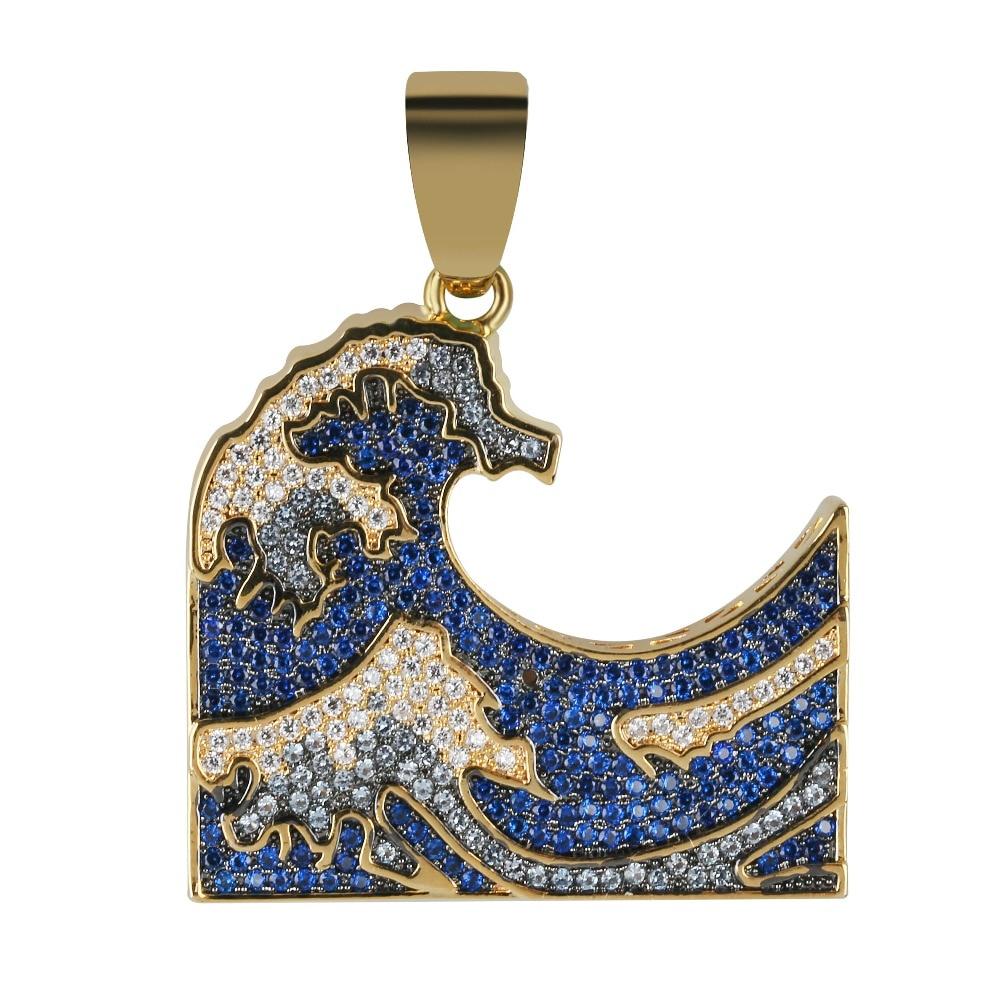 Kanagawa Wave Pendant 18K - ICECI