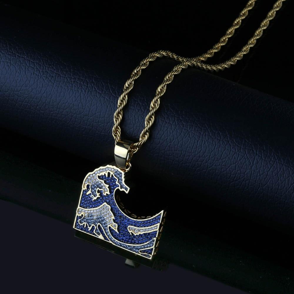Kanagawa Wave Pendant 18K - ICECI