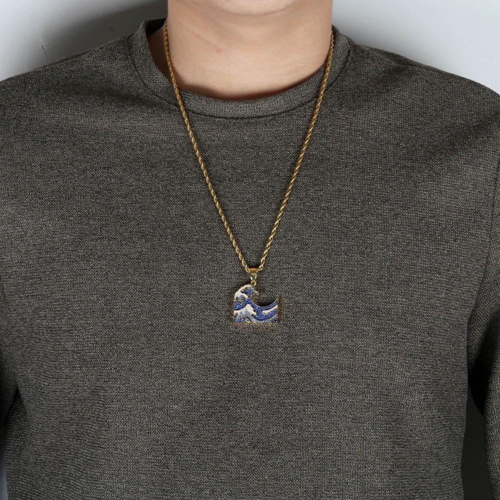 Kanagawa Wave Pendant 18K - ICECI