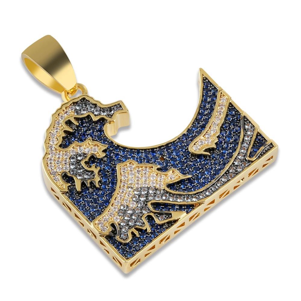 Kanagawa Wave Pendant 18K - ICECI