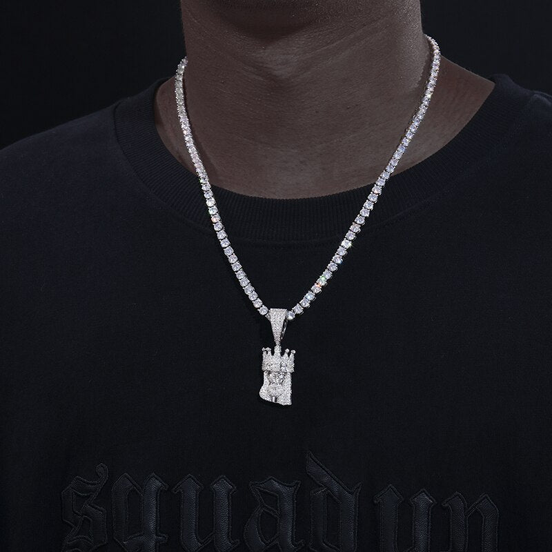 King Jesus Pendant 18K x Moissanite - ICECI