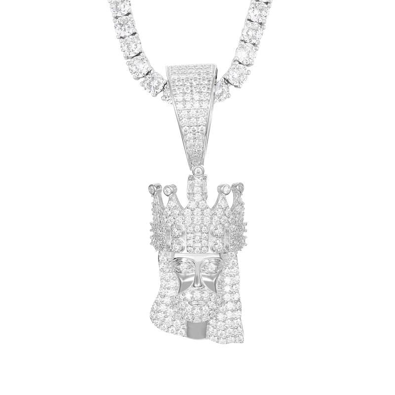King Jesus Pendant 18K x Moissanite - ICECI
