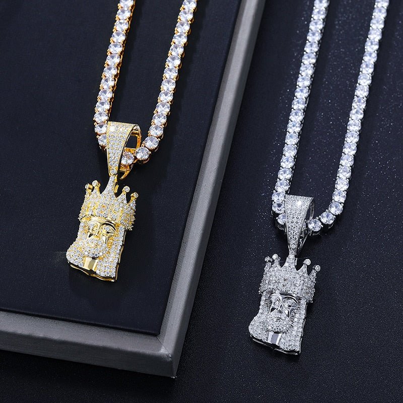 King Jesus Pendant 18K x Moissanite - ICECI