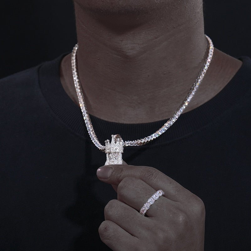 King Jesus Pendant 18K x Moissanite - ICECI