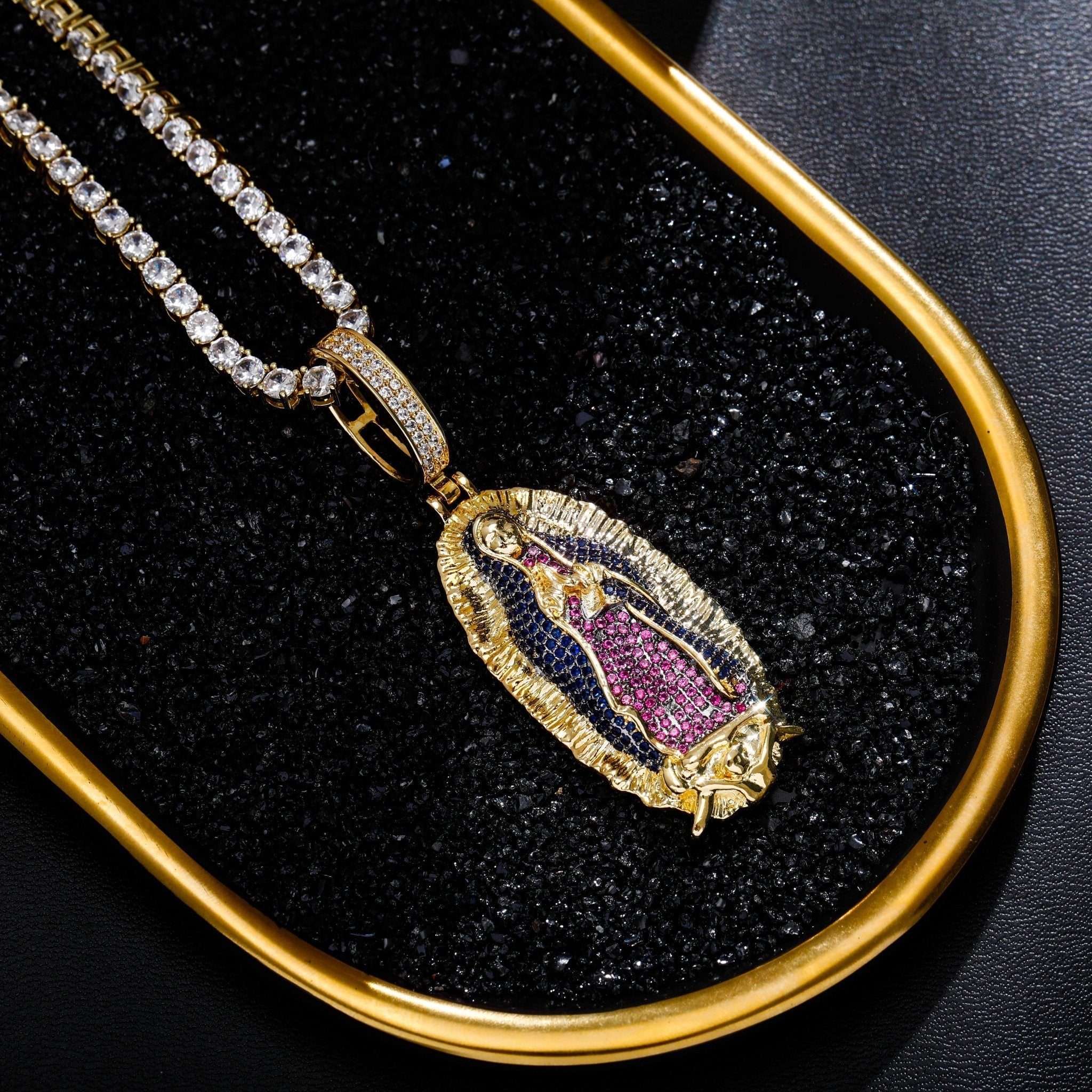 Lady of Guadalupe Pendant 14K - ICECI