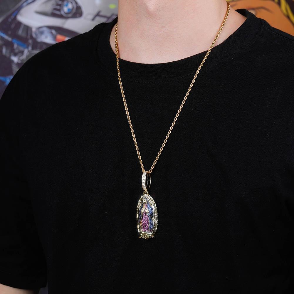 Lady of Guadalupe Pendant 14K - ICECI