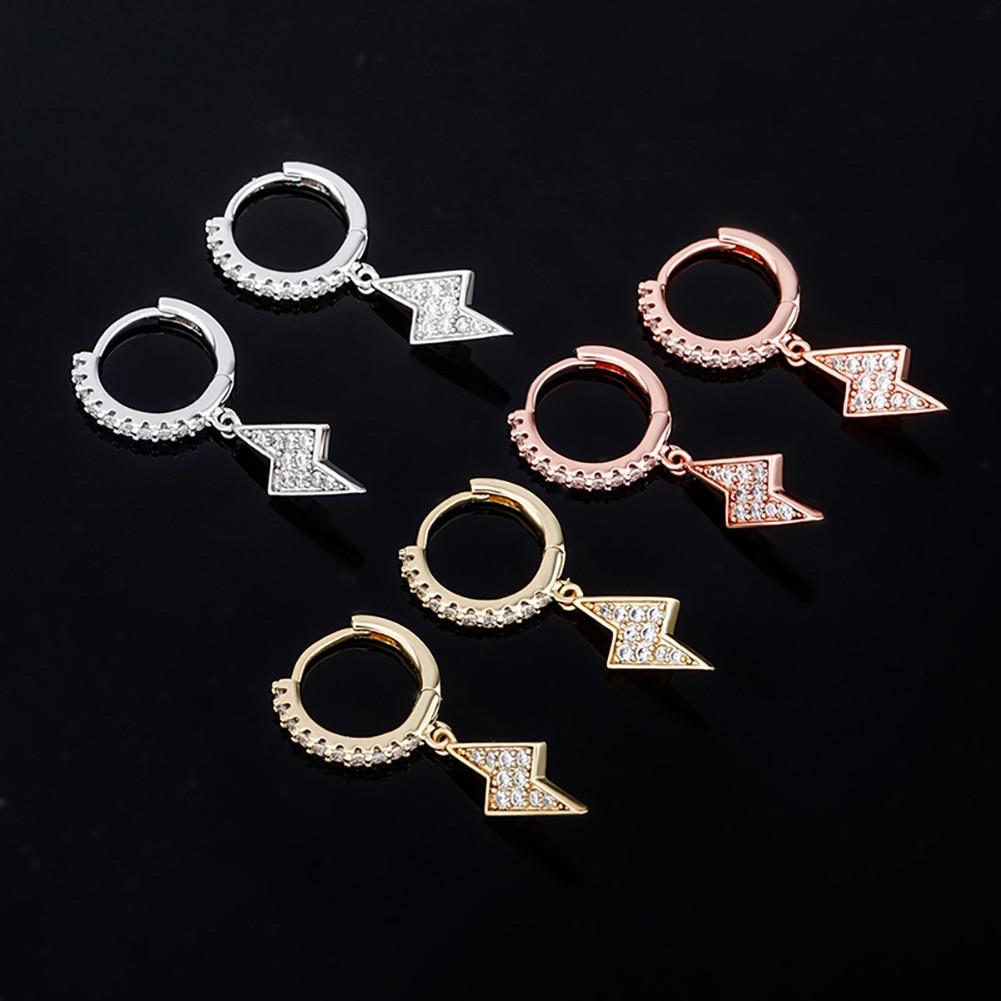 Lightning Bolt Drop Earrings 14K - ICECI