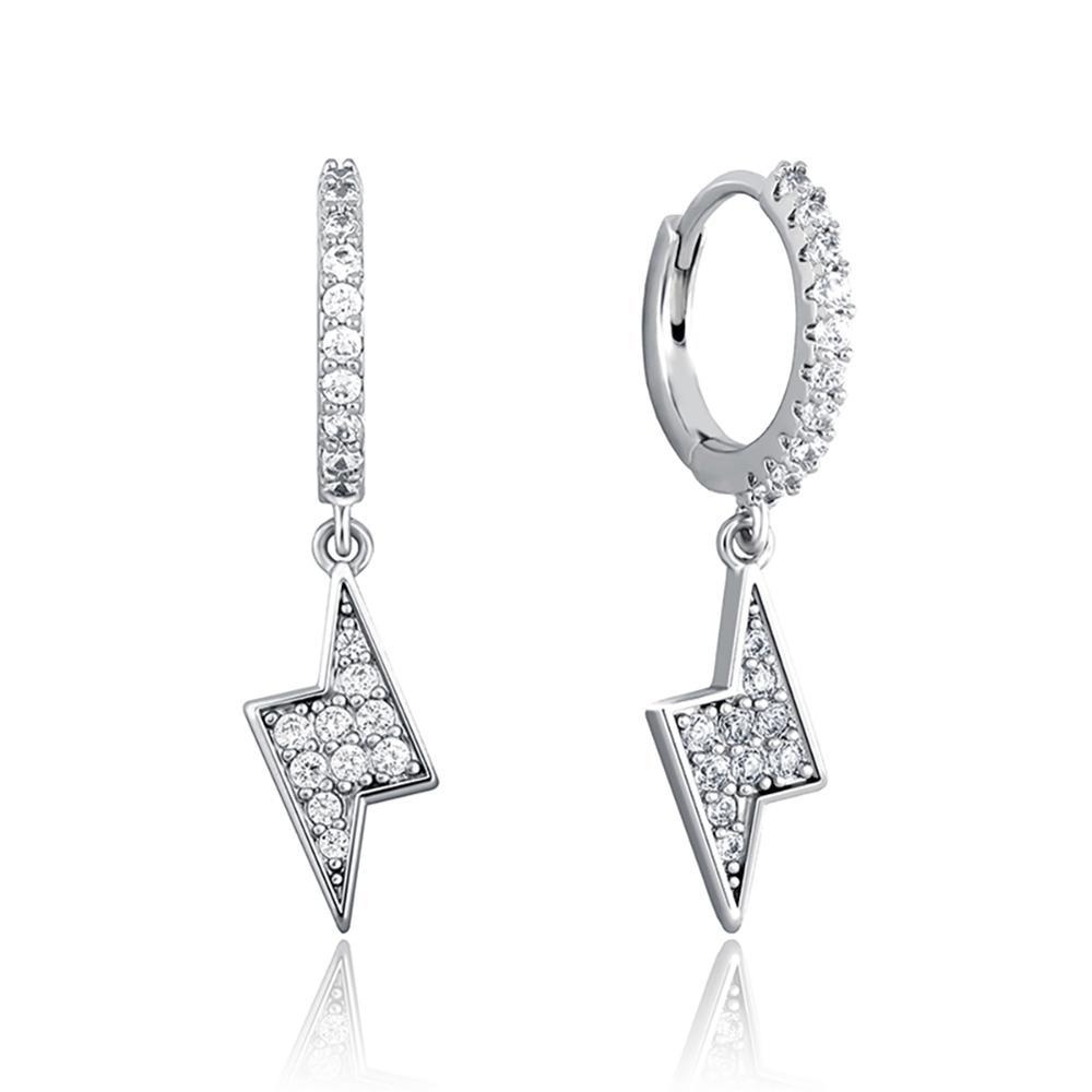 Lightning Bolt Drop Earrings 14K - ICECI