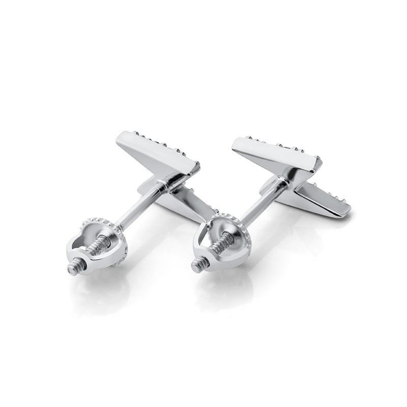 Lightning Bolt Stud Earrings 14K x Sterling Silver - ICECI
