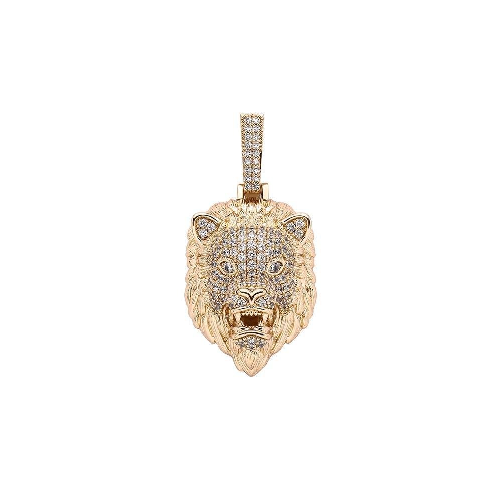 Lion Head Pendant 14K - ICECI