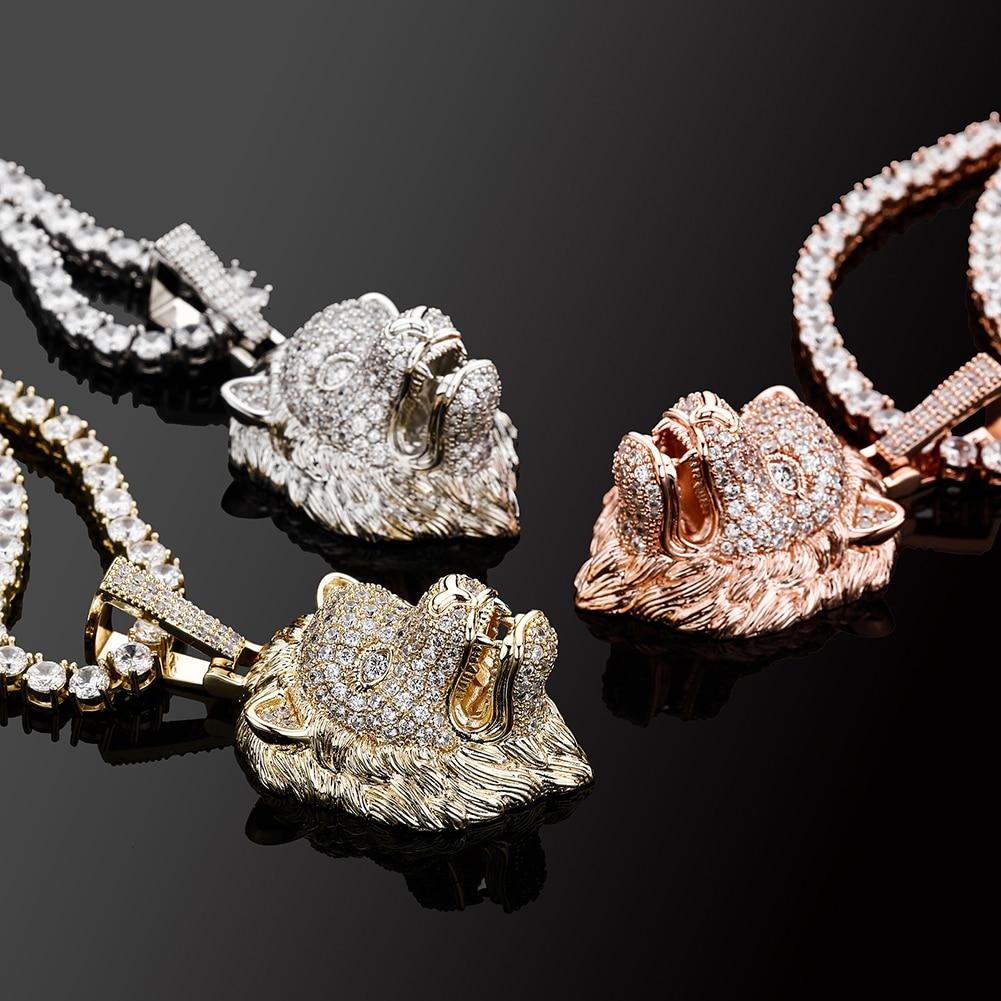 Lion Head Pendant 14K - ICECI