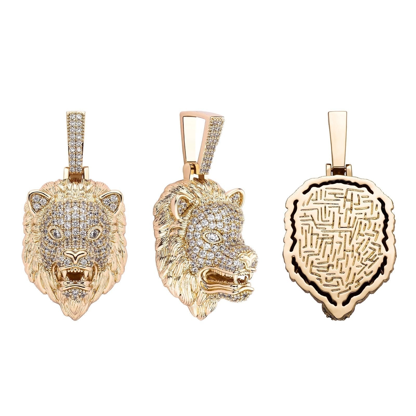 Lion Head Pendant 14K - ICECI