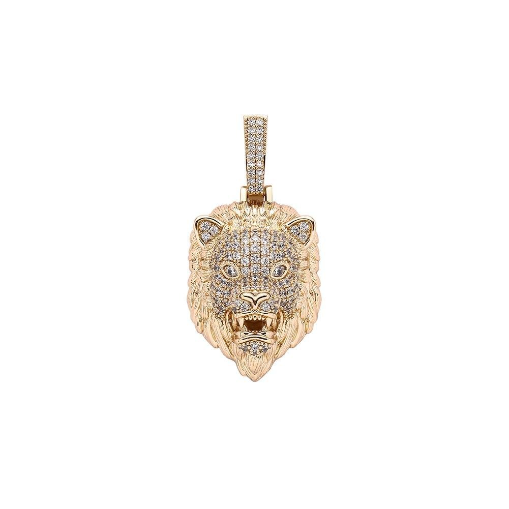 Lion Head Pendant 14K - ICECI