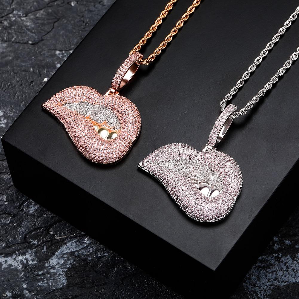 Lip Bite Pendant 14K - ICECI
