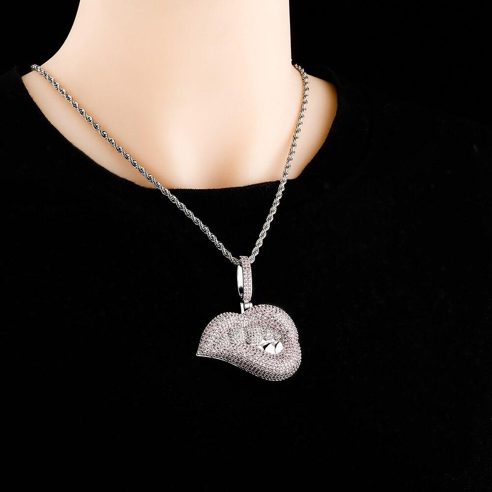 Lip Bite Pendant 14K - ICECI