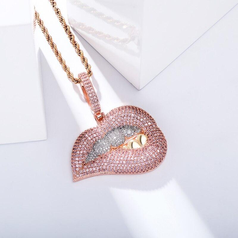 Lip Bite Pendant 14K - ICECI