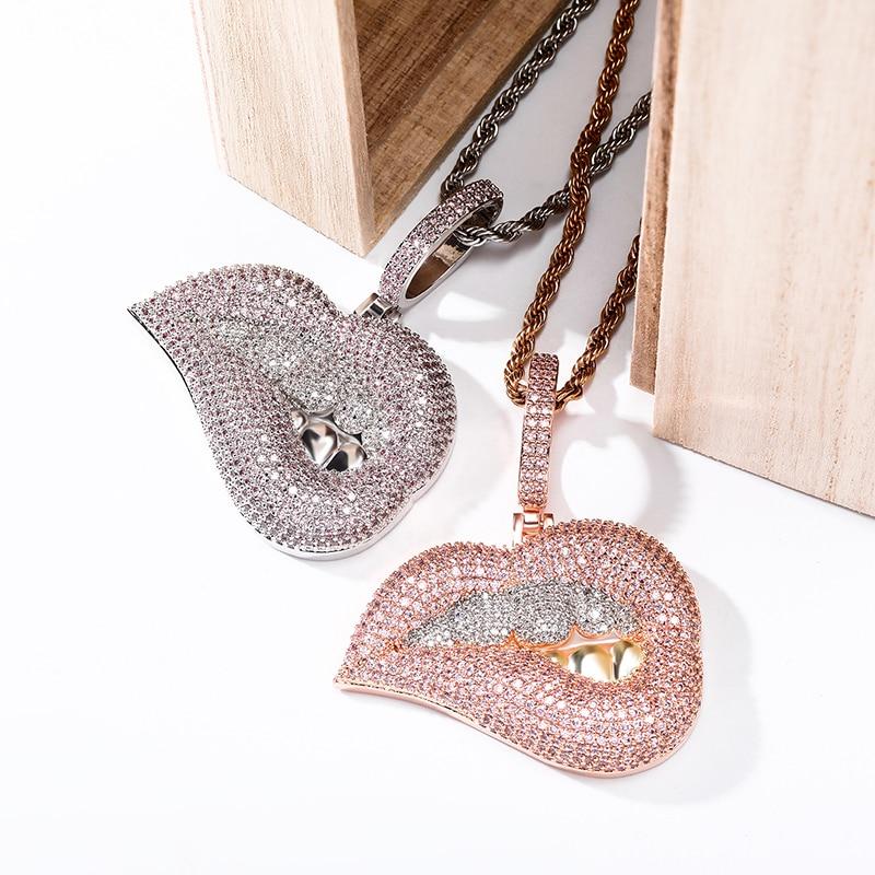 Lip Bite Pendant 14K - ICECI