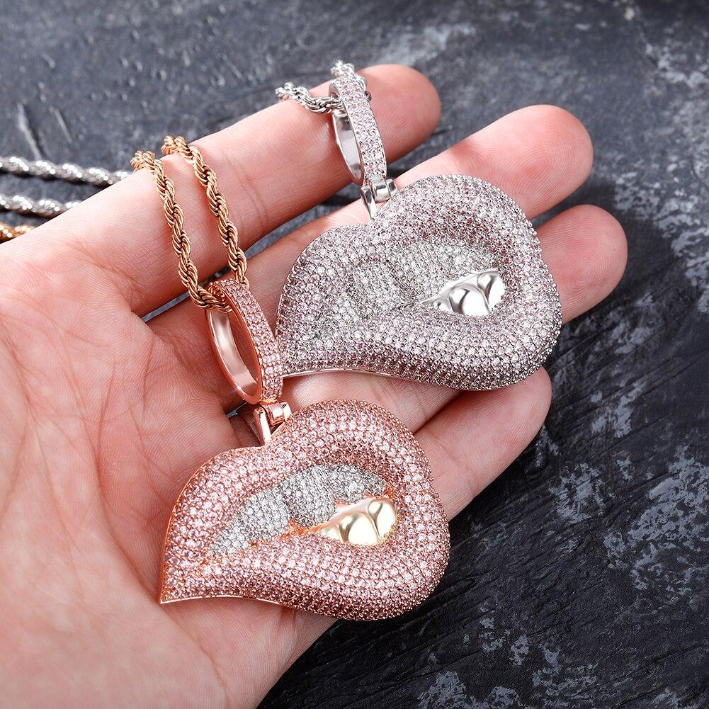 Lip Bite Pendant 14K - ICECI